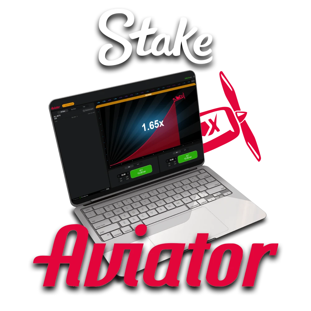 To play Aviator, choose Stake.