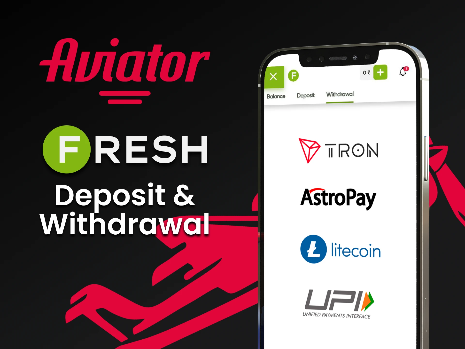 We will tell you about the transaction methods for the Aviator game in the Fresh Casino app.