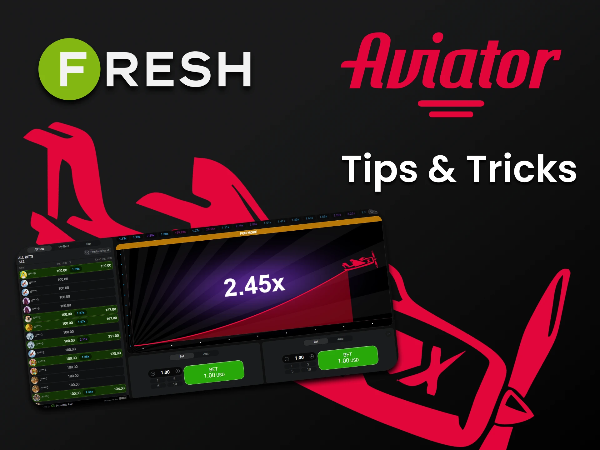 Learn tips and tricks for Aviator at Fresh Casino.