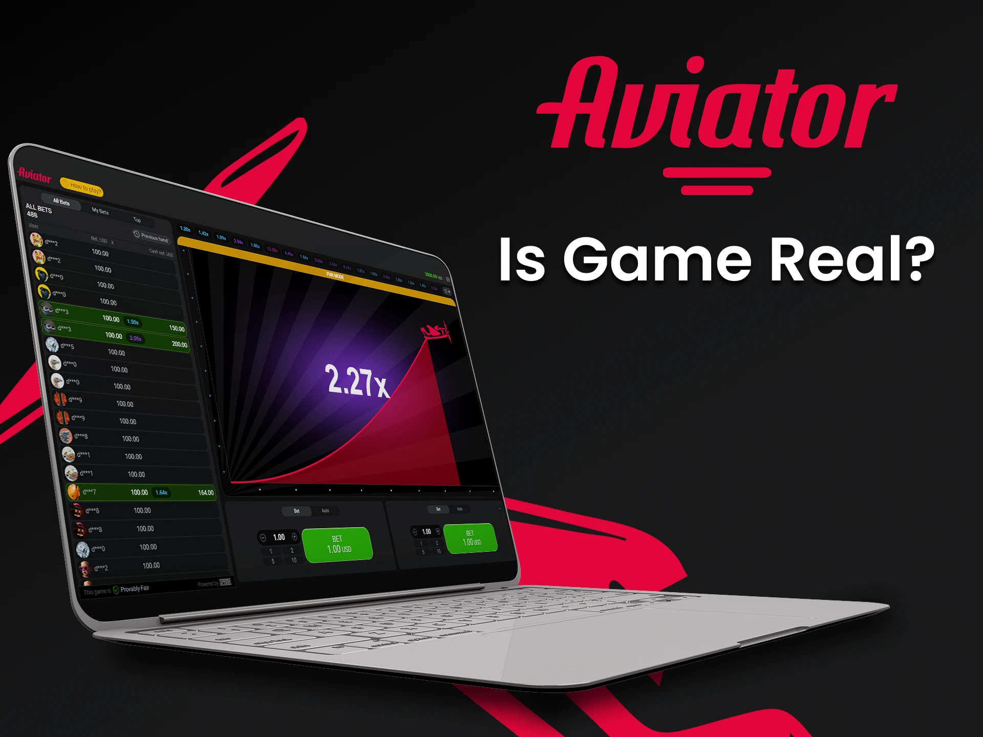 Aviator is a real game with a large number of players.