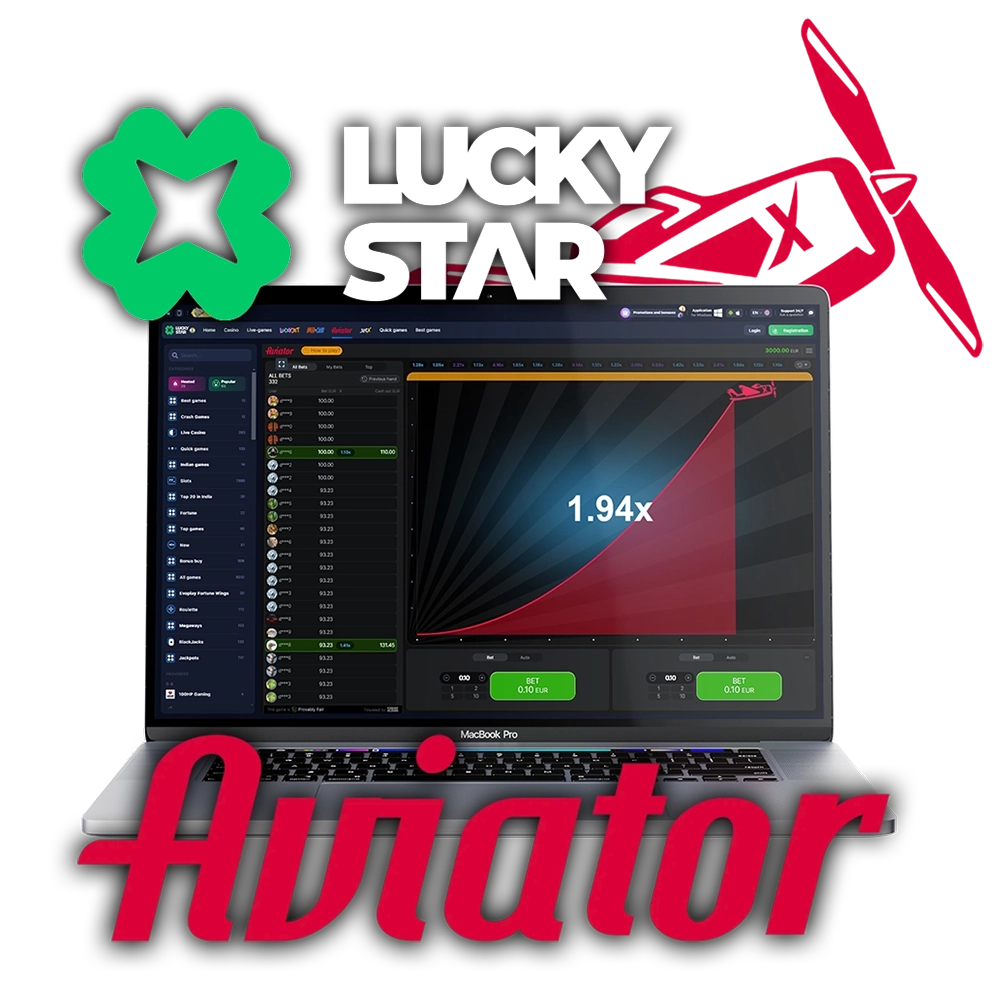 Get your Lucky Star welcome bonus and start playing Aviator.