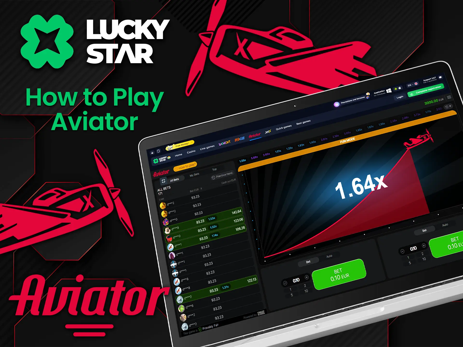 Before you start playing Aviator by Lucky Star study the rules of the game in the instructions.