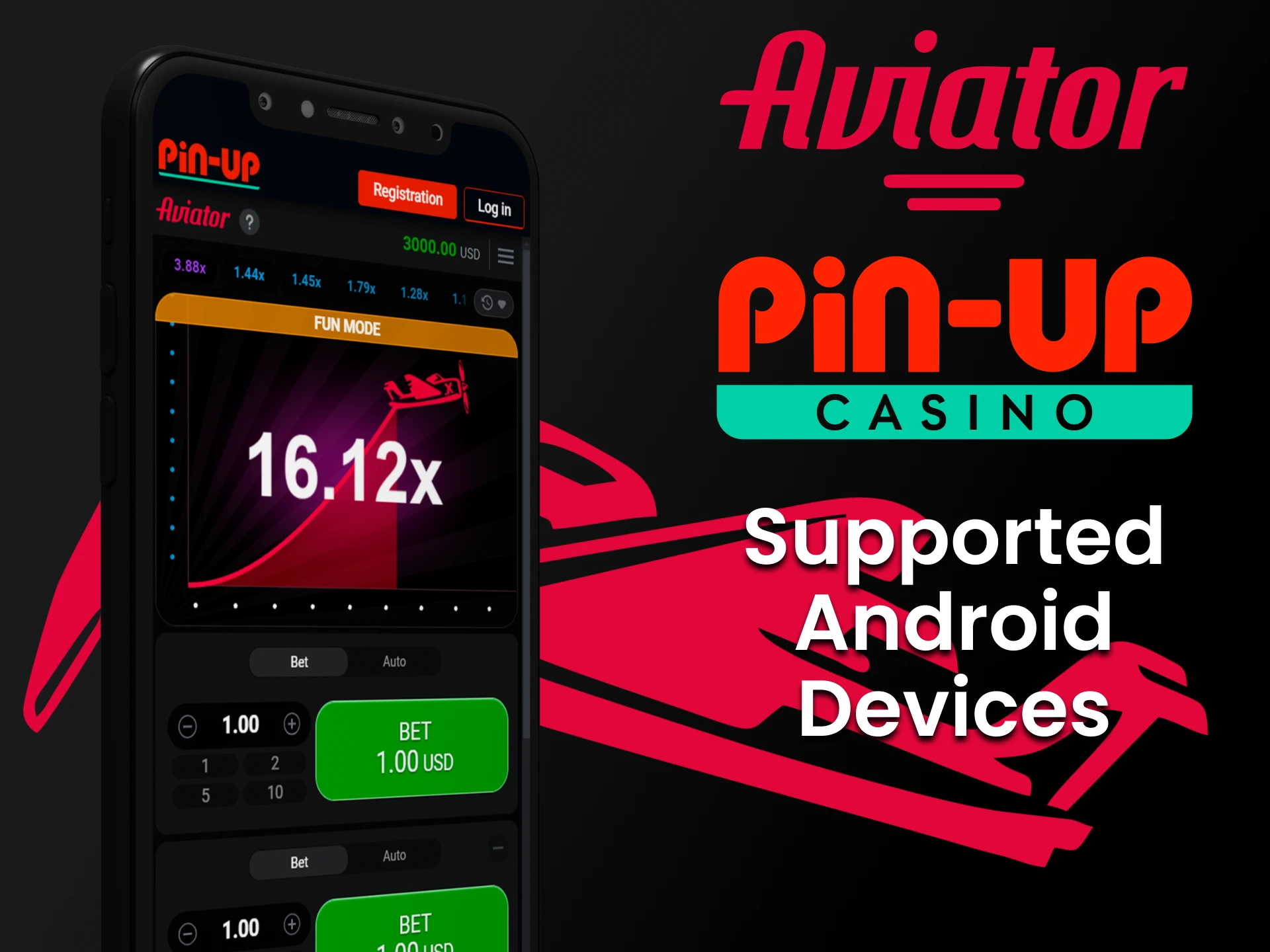 Play Aviator by Pin Up on android devices.