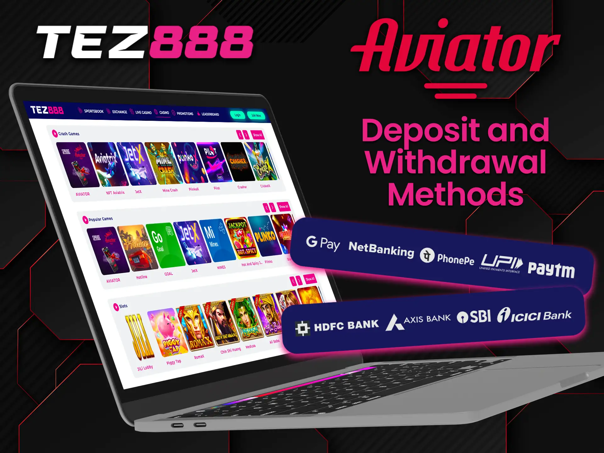 Make a deposit to get full access to the Aviator game at Tez888.