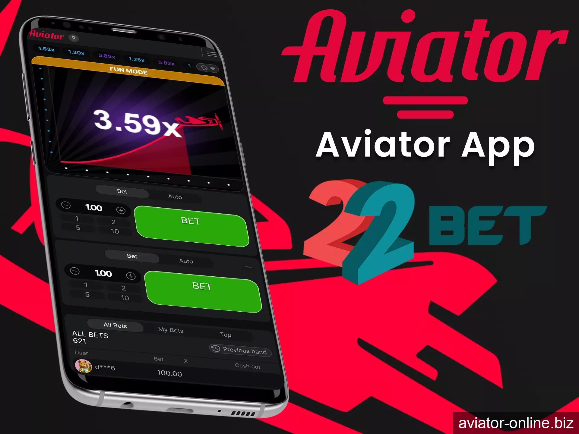 One of the best apps to play Aviator in Sri Lanka is 22Bet.