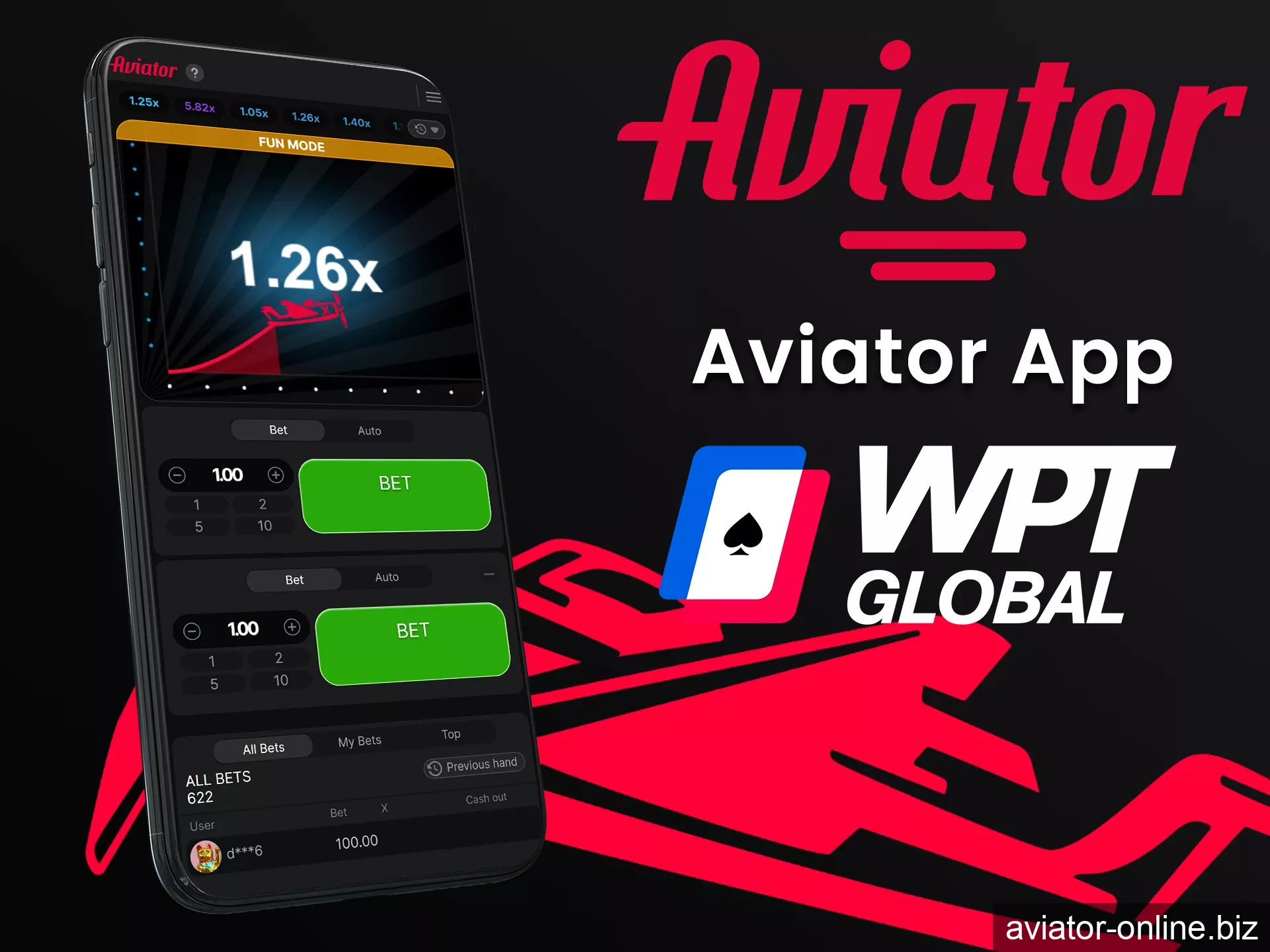 You can play Aviator on the WPT Global app.