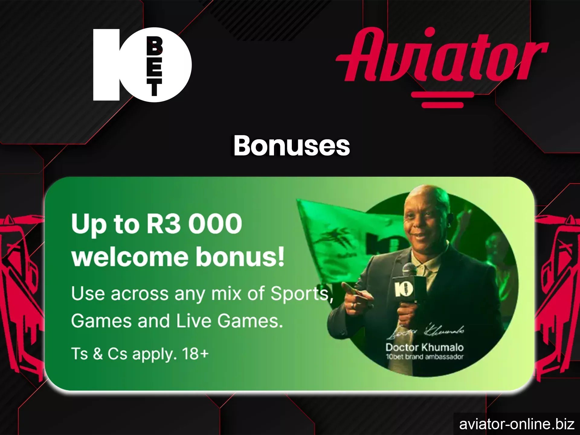 There's a welcome bonus for Aviator waiting for you in the 10Bet app.