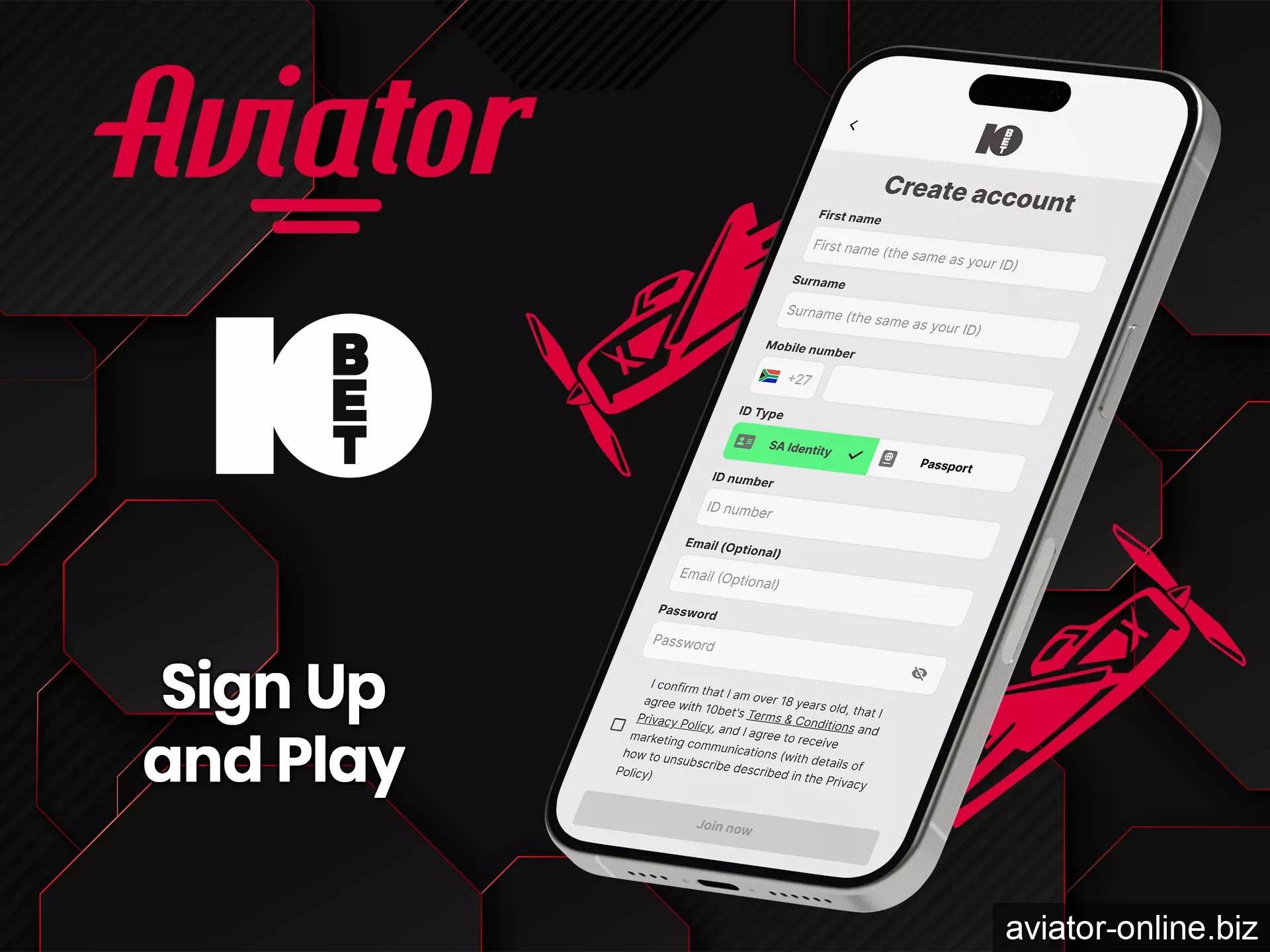 Sign up on the 10Bet app and try to become a pro at playing Aviator.