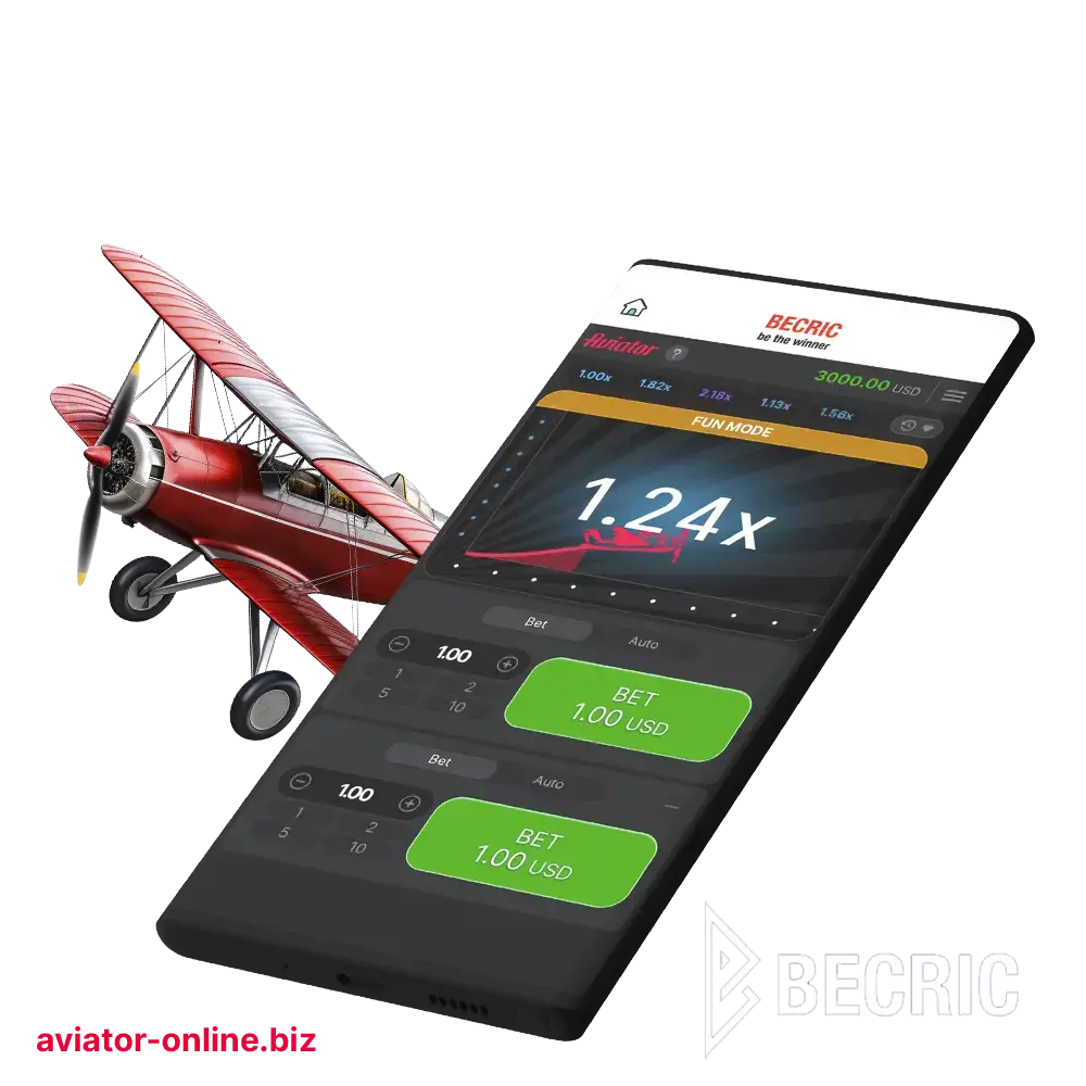 Install the Becric app to play Aviator.