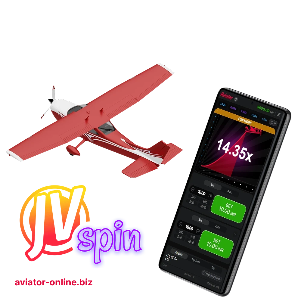 Enjoy the Aviator game by downloading the JV Spin app.