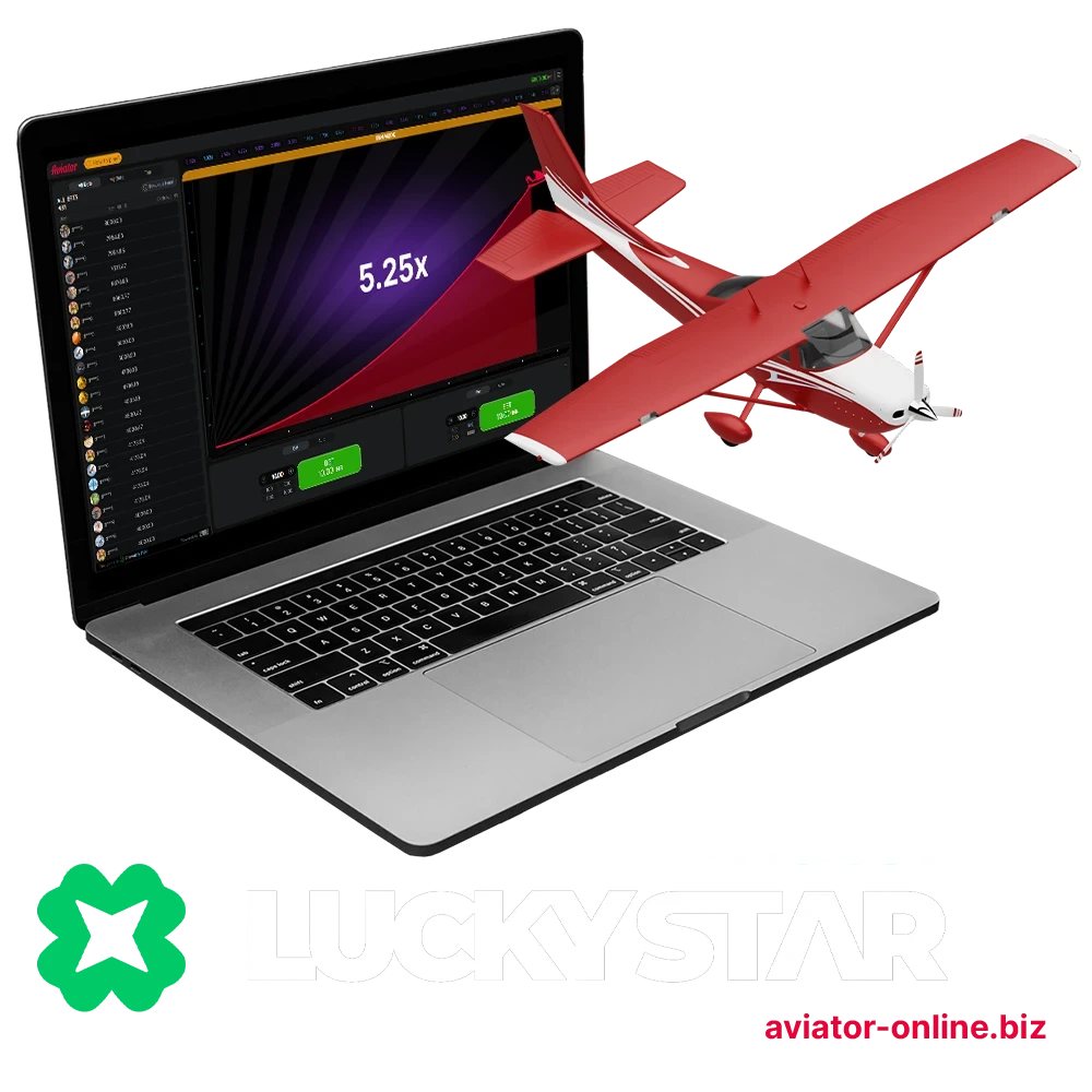 Visit the Lucky Star website and start playing Aviator.