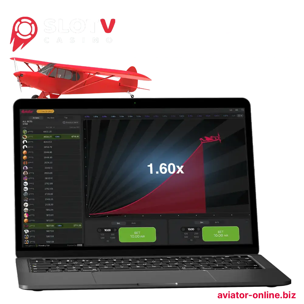 Try your luck in the most popular Aviator slot from Slotv Casino.