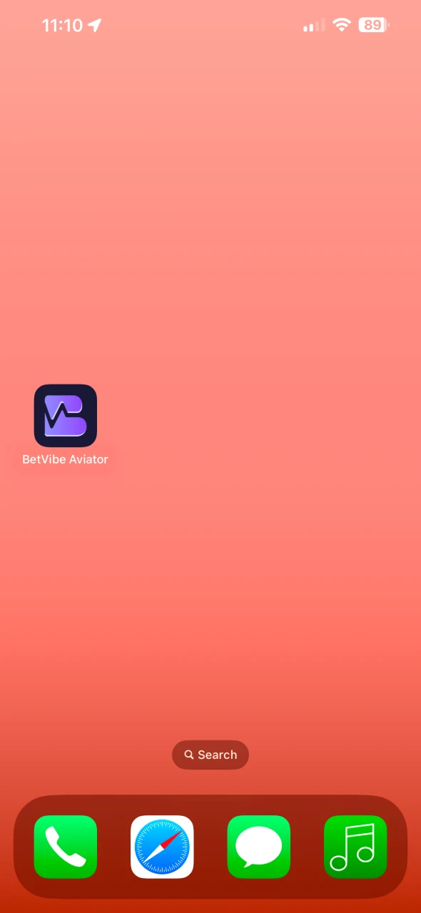 Launch the Betvibe app on iOS.