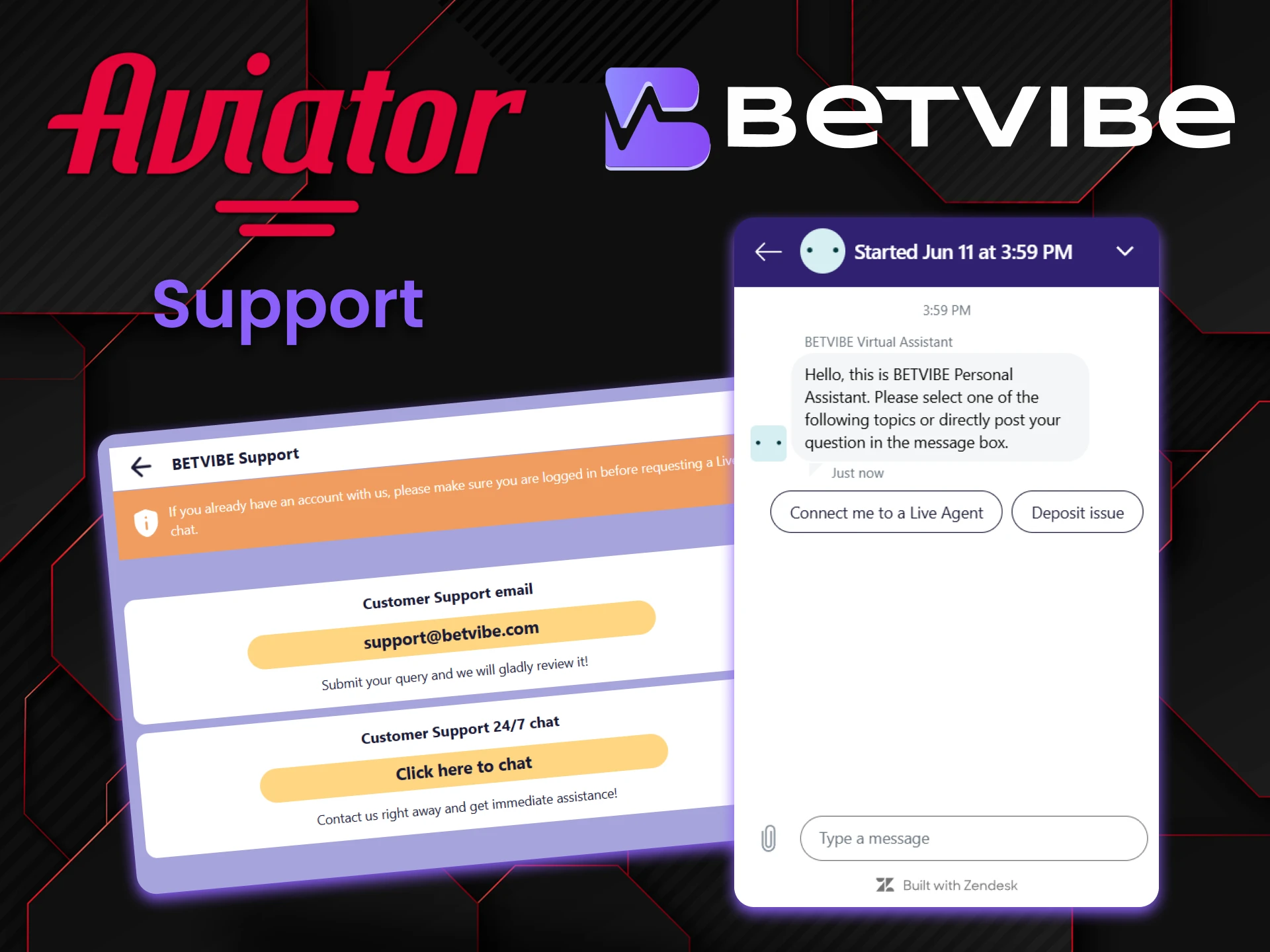 You can always write to support on the Betvibe website about the game Aviator.