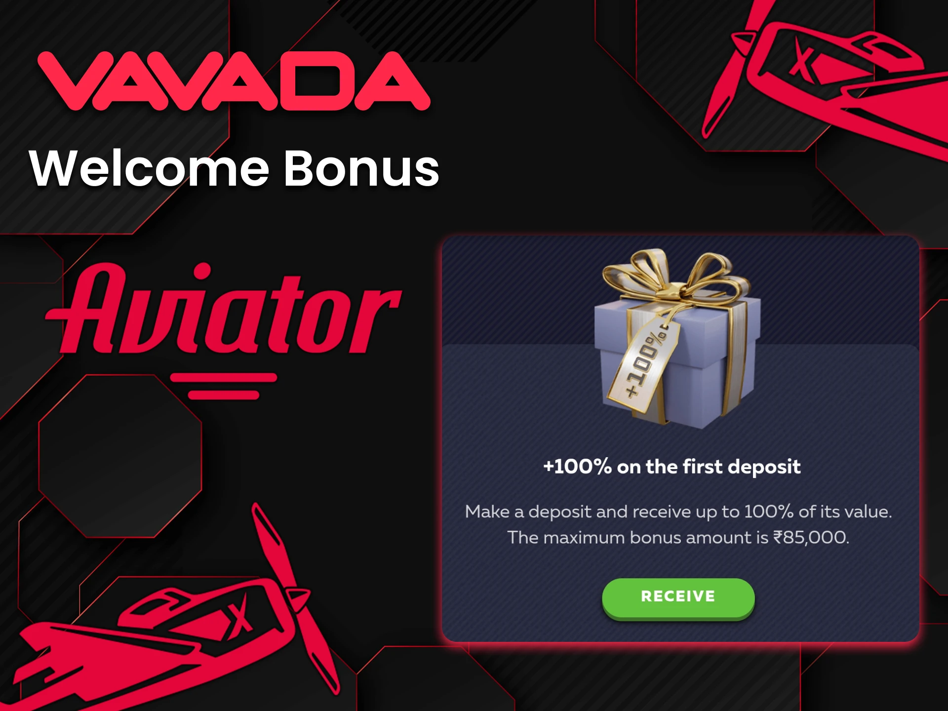 The Vavada application gives bonuses for playing Aviator.