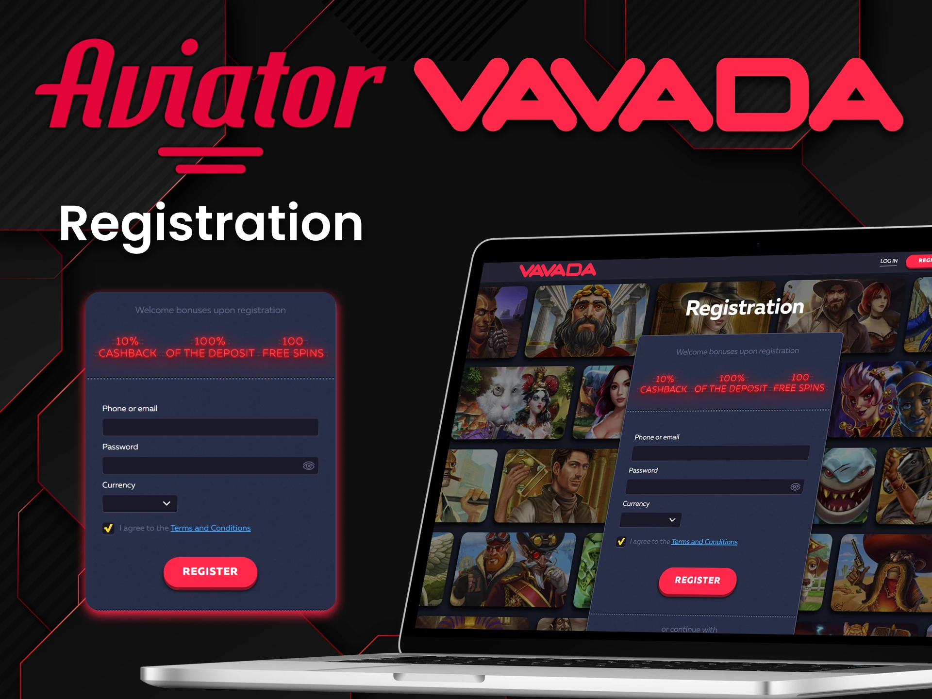 Register to play Aviator on Vavada.