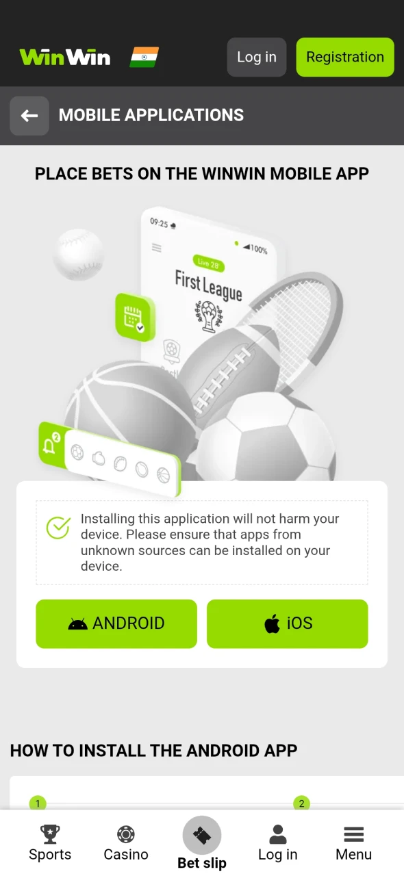 Start downloading the WinWin app for Android.