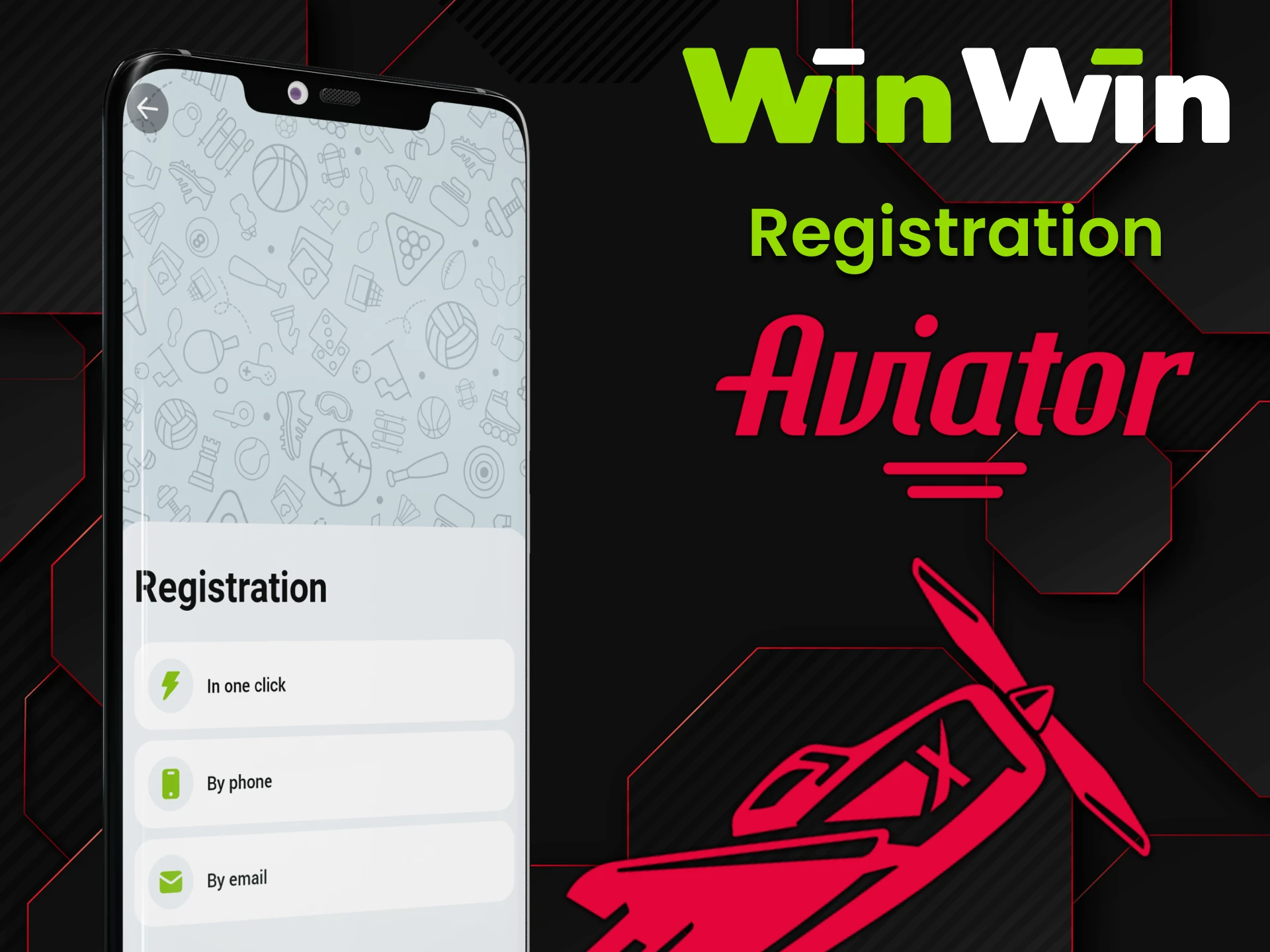 Register in the WinWin app to play Aviator.