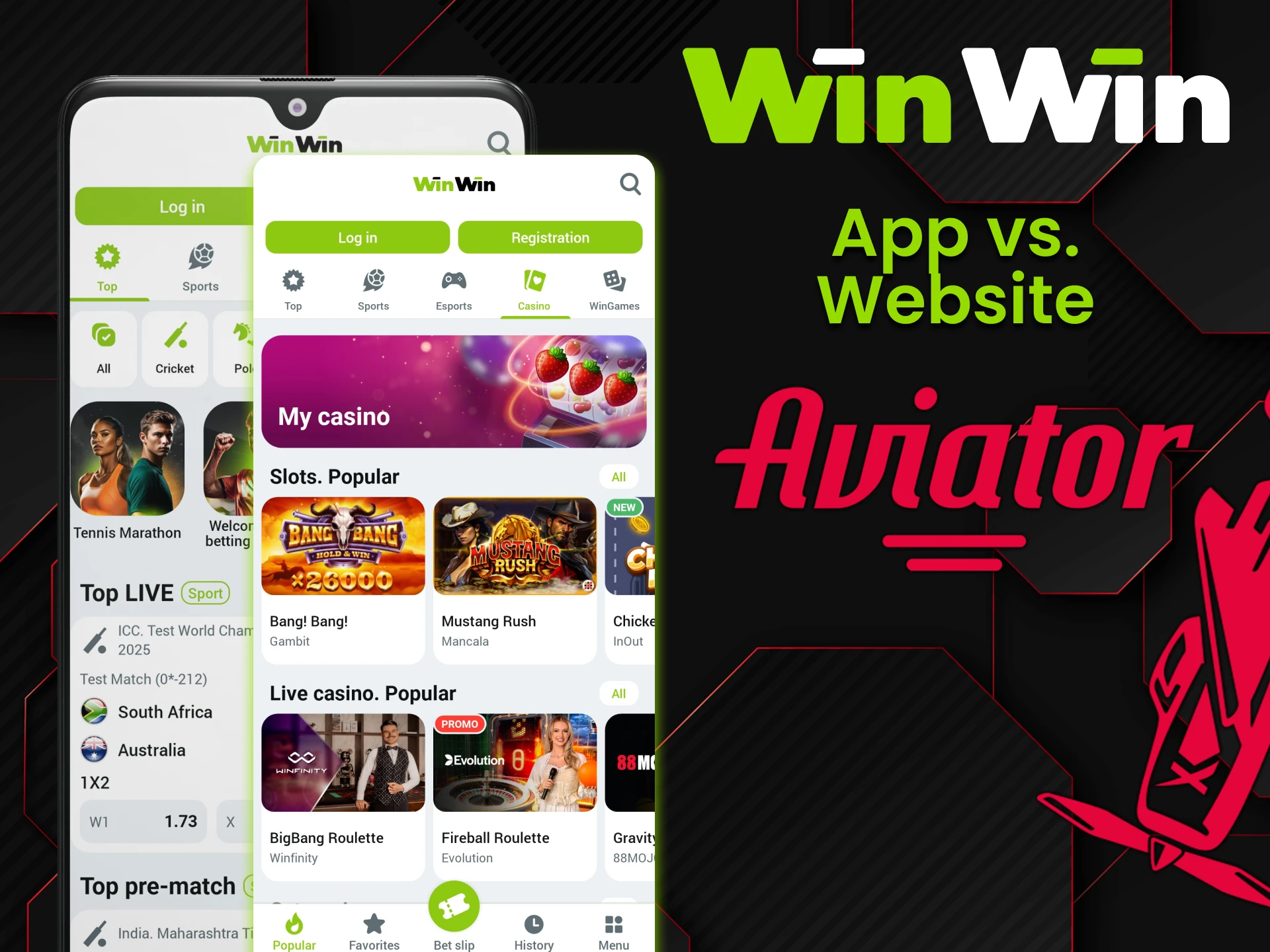 Choose a convenient way to play Aviator on WinWin.