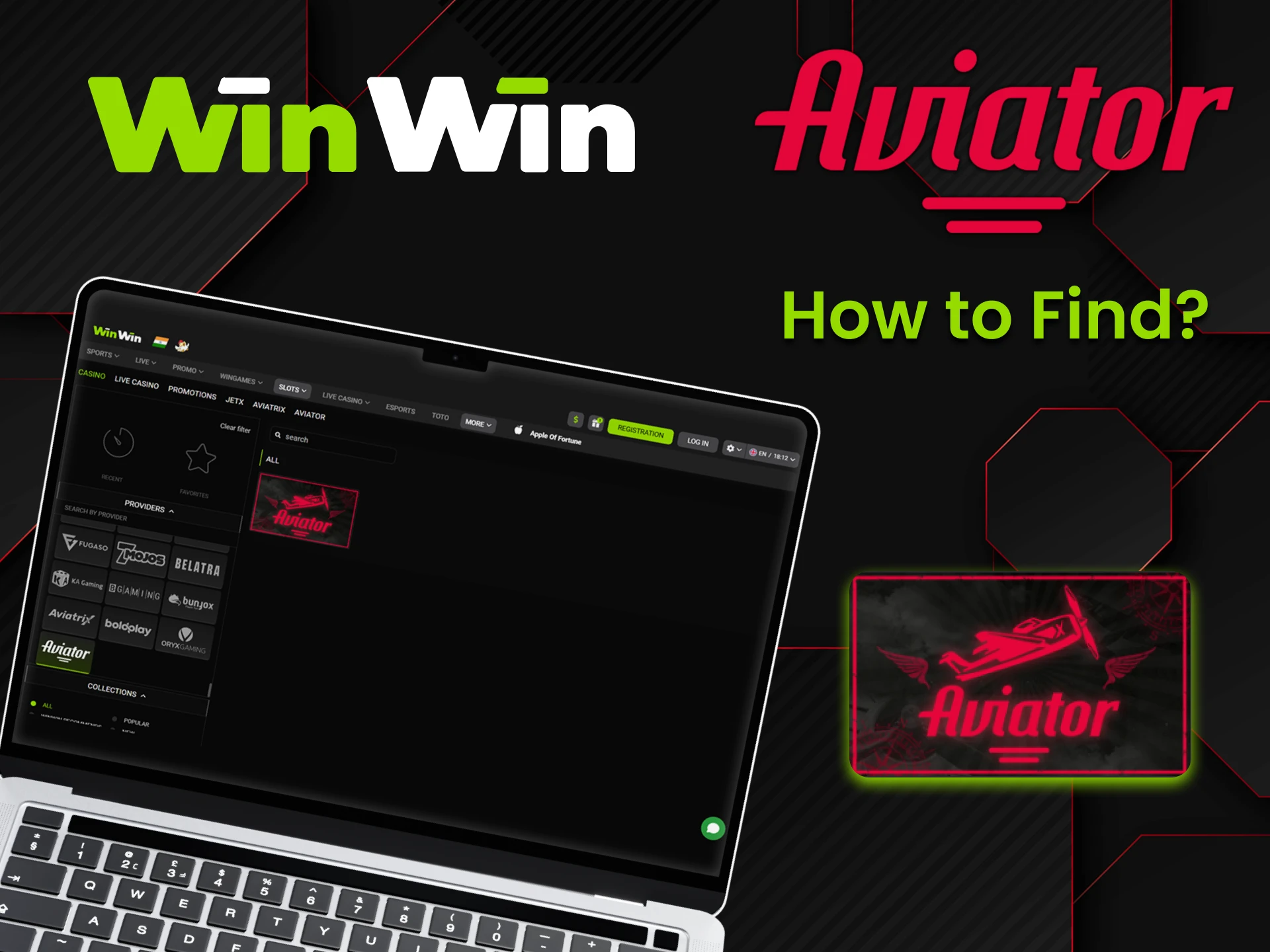 Visit the casino games section at WinWin to find Aviator.