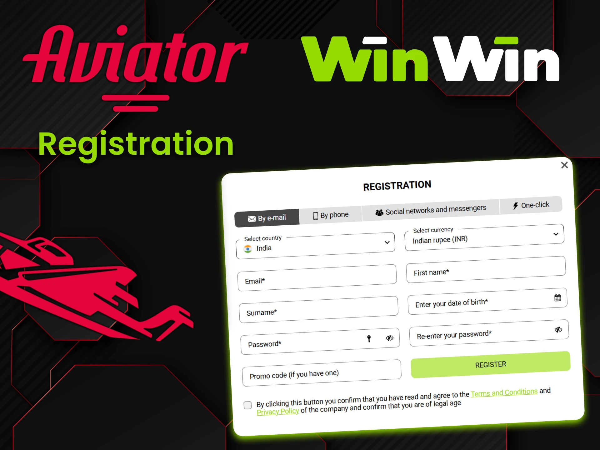 Be sure to register on the WinWin website to play Aviator.