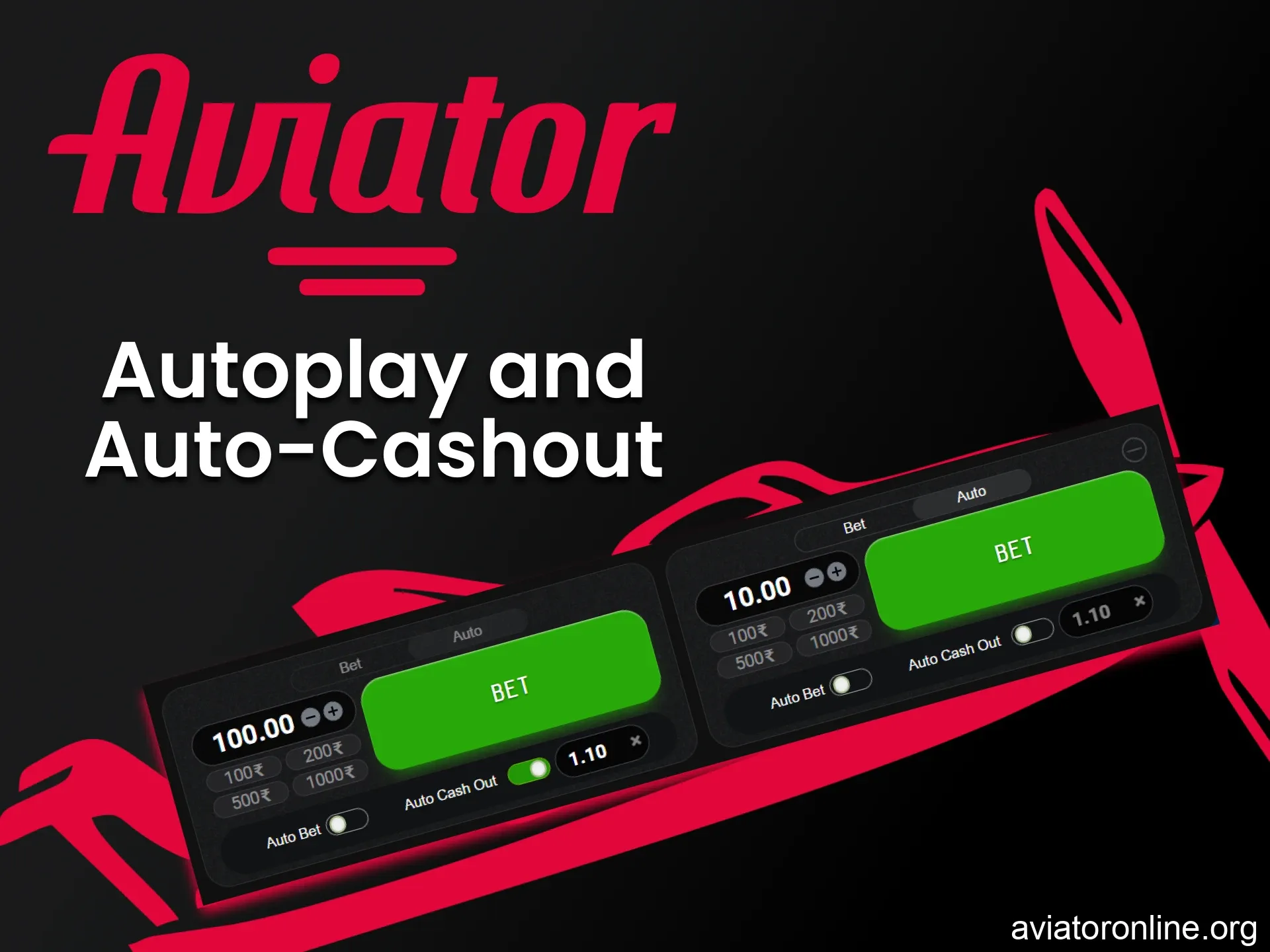 You can set automatic bets and withdrawals in the Aviator game.